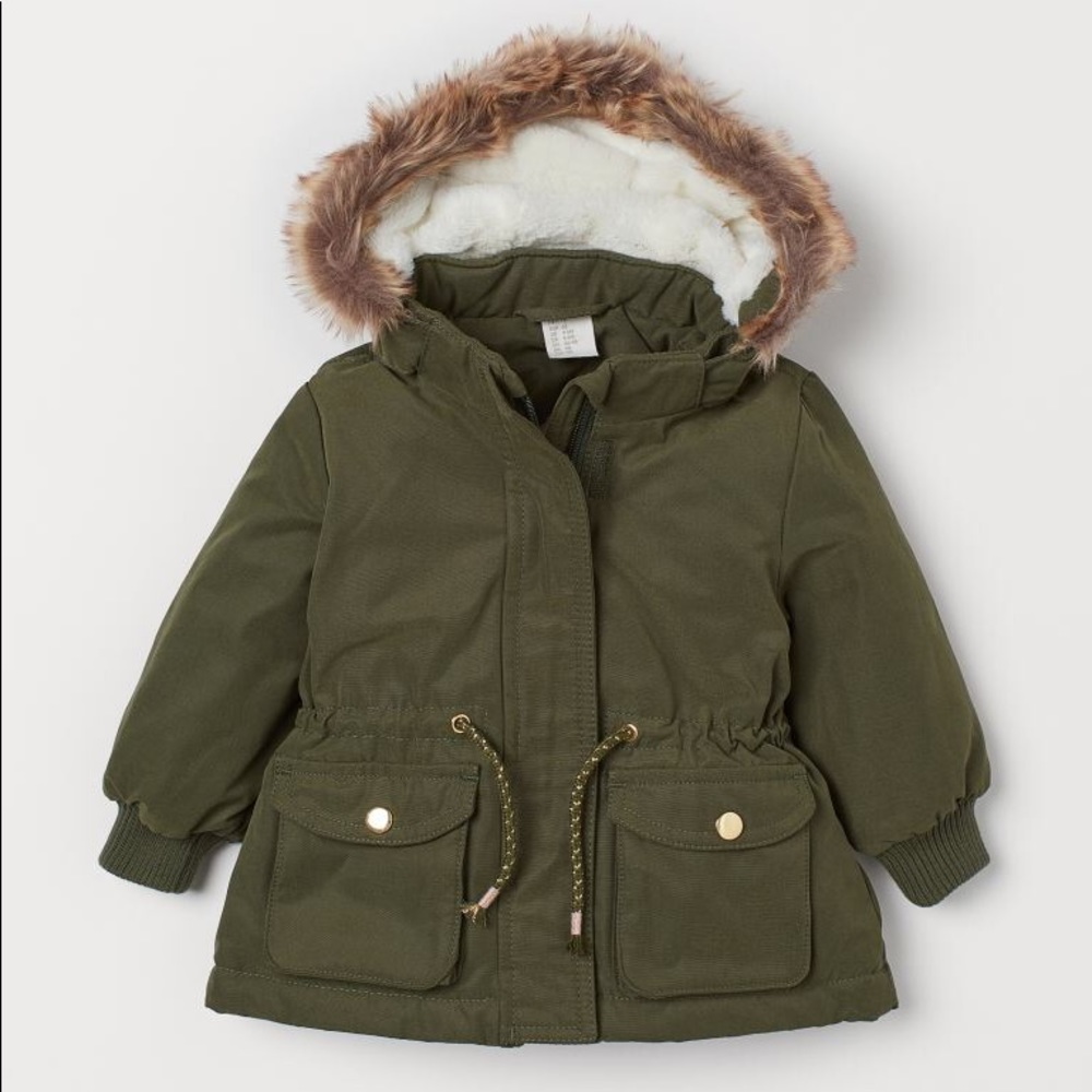 Padded Parka with Detachable Fur Hood